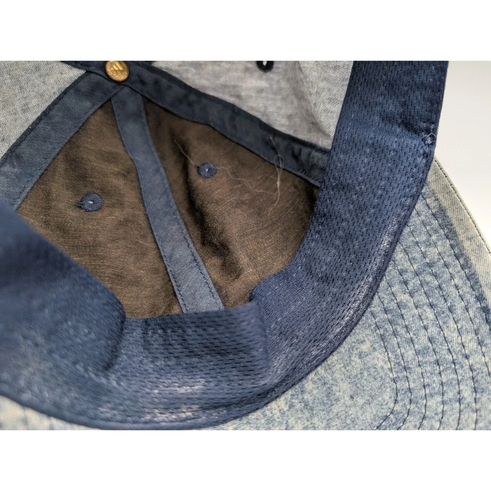 Adidas Climalite Acid Wash Denim Baseball Cap Blue Adjustable Strapback Hat